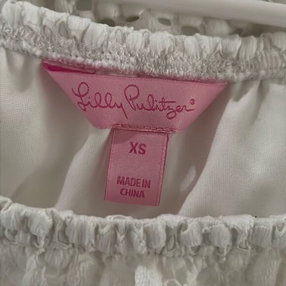 Lilly Pulitzer Lana Skort Romper White Scalloped Shell Lace Size XS - Picture 7 of 7